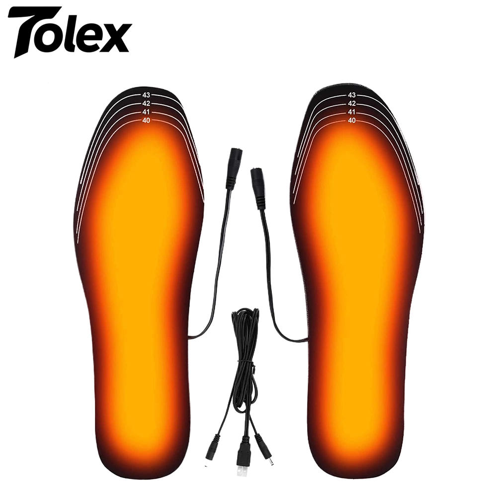 Heated Insole Rechargeable - แผ่นรองเท้าอุ่นแบบชาร์จไฟ USB ยี่ห้อ Tolex ขนาด 35-46