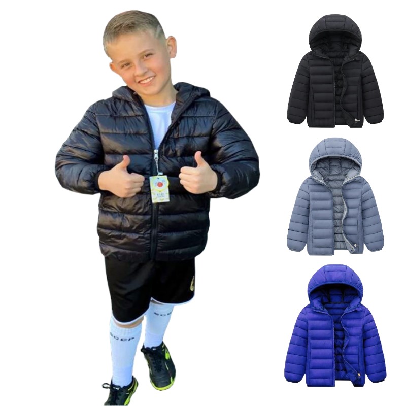 Winter Clothing Boys - แจ็กเก็ตขนเป็ดน้ำหนักเบามีฮู้ดสำหรับเด็กนักเรียนวัยรุ่นเด็กหญิงเด็กชายลำลองกีฬากลางแจ้งเสื้อผ้าคอตตอนให้ความอบอุ่นในฤดูใบไม้ร่วงฤดูหนาว