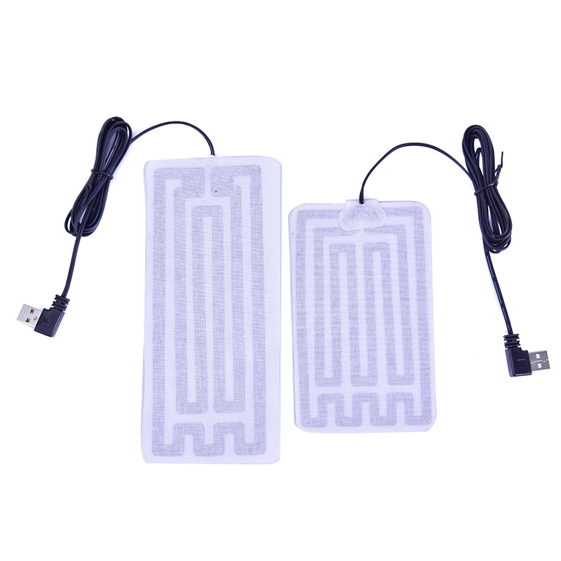Heated Gloves Electric - แผ่นอุ่นมือขับเคลื่อนด้วย USB ถุงมืออุ่น5V สำหรับฤดูหนาว1/2ชิ้น