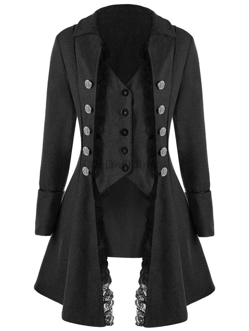 Winter Clothing For Women - ฤดูหนาวเสื้อแจ็คเก็ตสตรีกอธิคสตีมพังค์รัดตัวฮาโลวีนเครื่องแต่งกายวิคตอเรียนเสื้อท้ายยุคกลางโจรสลัดผู้หญิงเสื้อผ้า