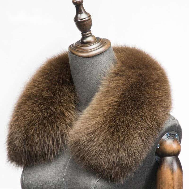 Winter Clothing Essentials - ฤดูหนาวขนสุนัขจิ้งจอกธรรมชาติผ้าพันคอสแควร์สําหรับชายสั้นผ้าพันคอคอหนาผ้าพันคอขนสุนัขจิ้งจอกจริงผ้าคลุมไหล่ชายเสื้อตกแต่ง