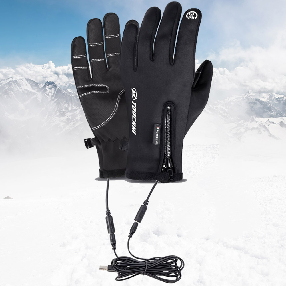 Heated Gloves Electric - ถุงมือทำความร้อนไฟฟ้าอุ่นมือทำความร้อนไฟฟ้าหน้าจอสัมผัส USB สำหรับผู้หญิงและผู้ชาย