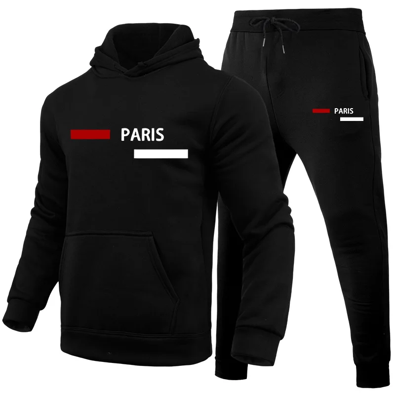 Winter Clothing Men - ชุดวอร์มผู้ชาย แฟชั่นลำลอง เสื้อฮู้ด กางเกงวอร์ม ชุดกีฬากลางแจ้ง ชุดวิ่งออกกำลังกาย
