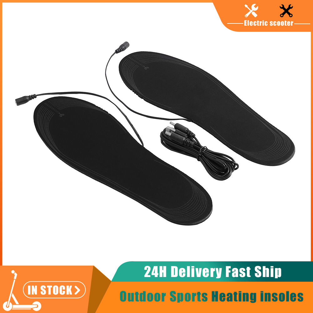 Heated Insole Rechargeable - แผ่นรองเท้าอุ่นไฟฟ้าแบบชาร์จ USB สำหรับเท้า แผ่นทำความร้อนสำหรับเท้า ถุงเท้าอุ่น แผ่นรองเท้าสำหรับฤดูหนาว