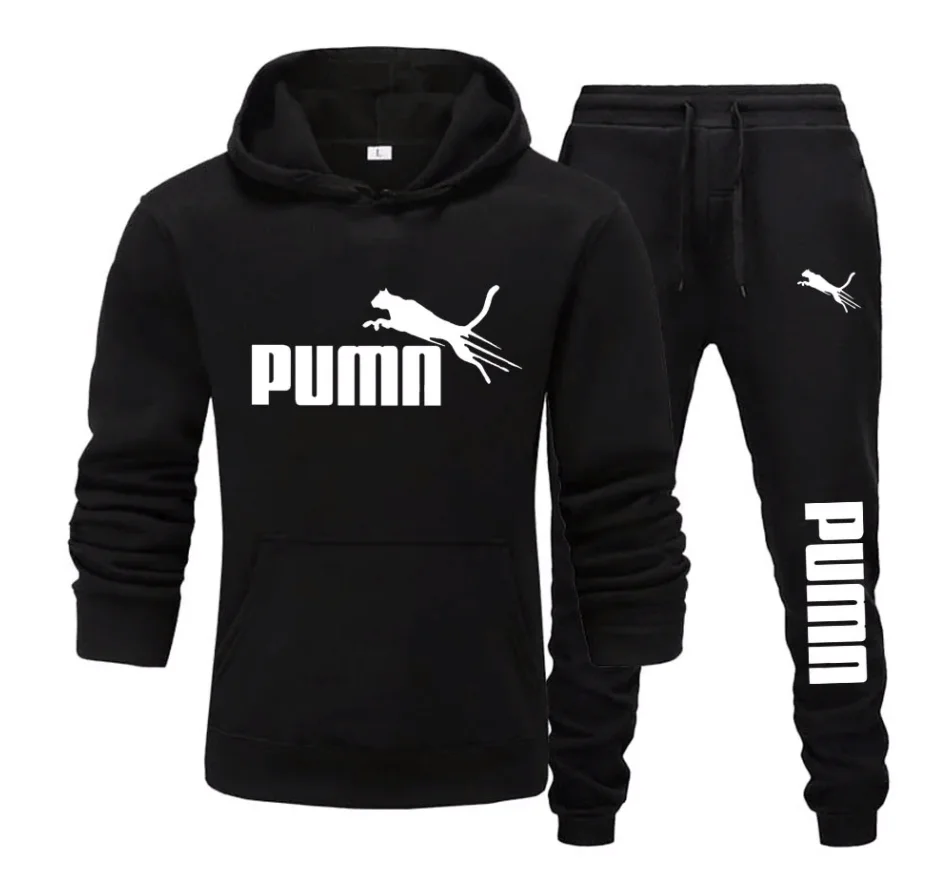 Winter Clothing Men - ชุดเสื้อฮู้ดผู้ชายใหม่ + กางเกงขายาวสำหรับฤดูหนาว-ฤดูใบไม้ผลิ - ชุดแฟชั่นทันสมัย เหมาะสำหรับออกกำลังกาย