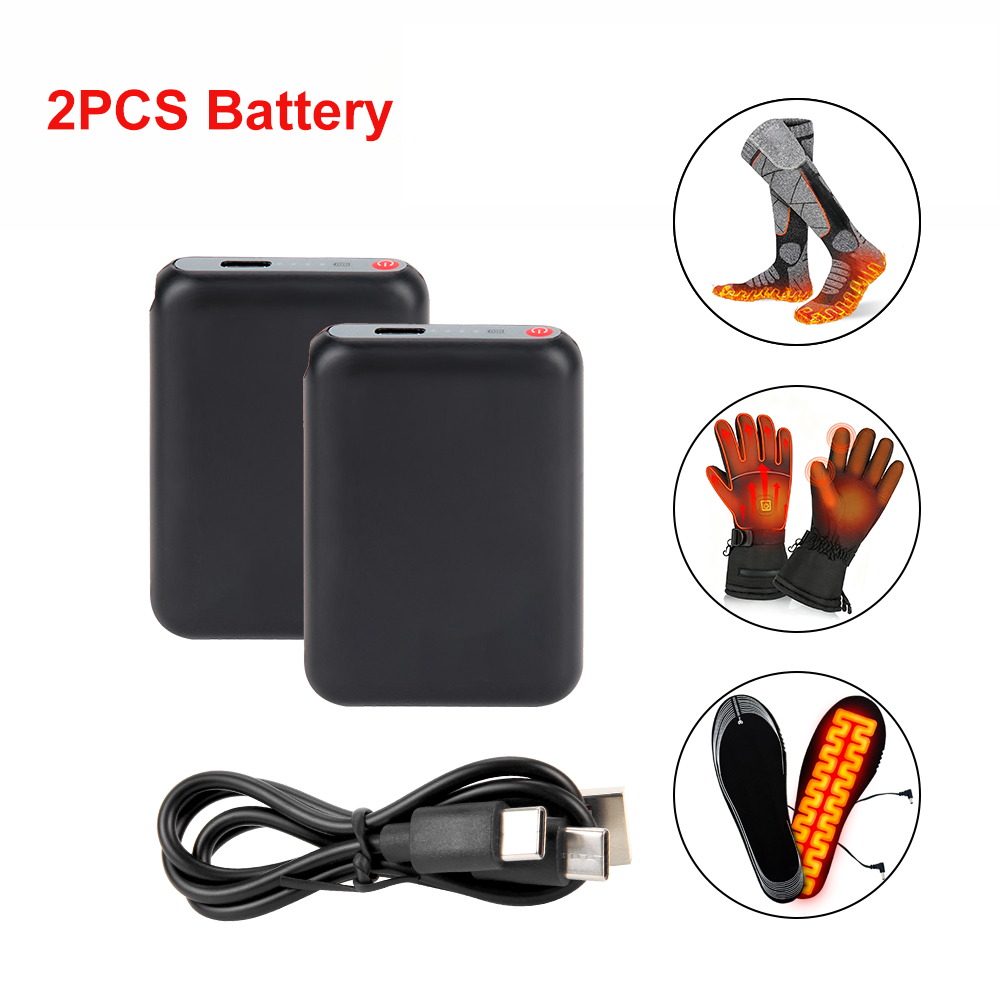 Heated Insole Rechargeable - แบตเตอรี่ถุงเท้าให้ความร้อน 5V 6000mAh สำหรับถุงมือ เสื้อผ้า รองเท้า