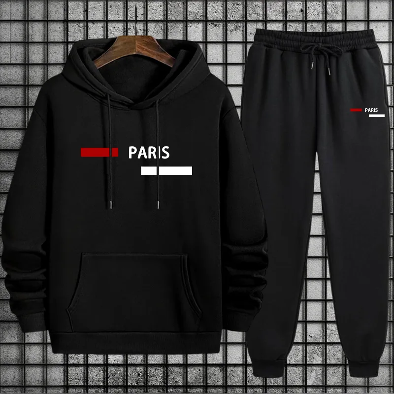 Winter Clothing Men - ชุดวอร์มผู้ชาย เสื้อฮู้ดลำลองสำหรับกิจกรรมกลางแจ้ง ชุดกีฬา ชุดวิ่งออกกำลังกาย เสื้อผ้าฤดูใบไม้ร่วง ฤดูหนาว