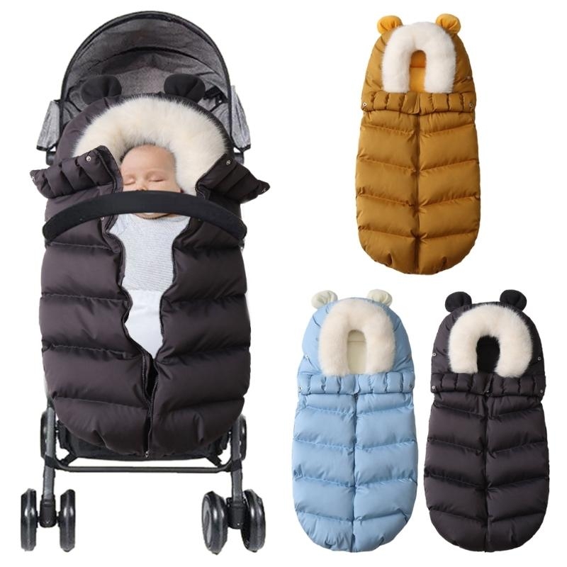 Winter Clothing Essential - J15Uรถเข็นเด็กทารกFootmuff 2024 ฤดูหนาวรถเข็นWarm Wrapเสื้อผ้าUniversalรถเข็นเด็กถุงนอนWindproofกลางแจ้งEssential