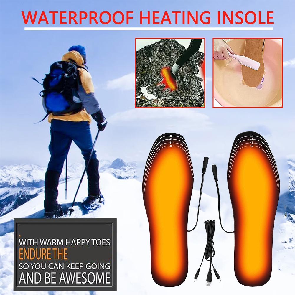 Heated Insole Rechargeable - แผ่นรองเท้าอุ่นไฟฟ้าแบบชาร์จ USB ไซส์ unisex 35-46 ตัดแต่งได้เอง