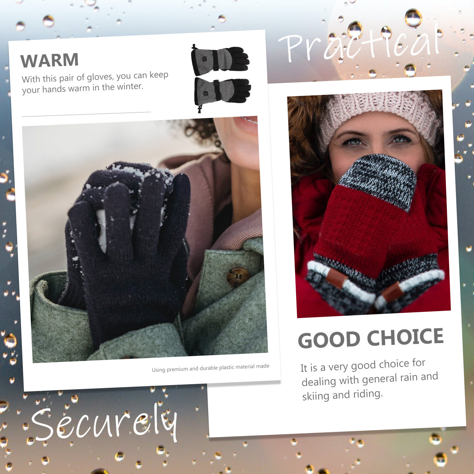 1 ชุดถุงมือทำความร้อนไฟฟ้ากันน - Heated Gloves Electric บทวิจารณ์และราคา