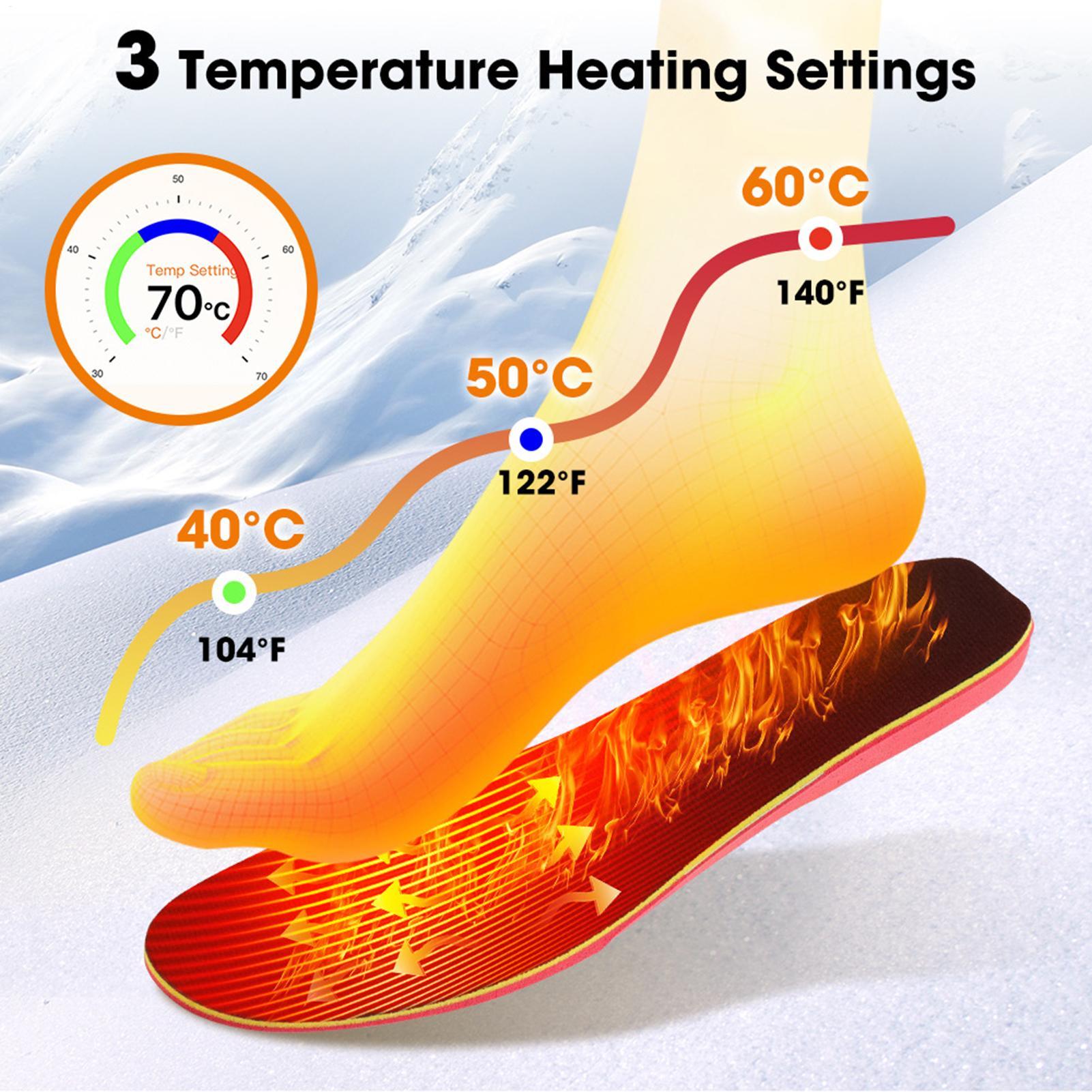แผ่นรองเท้าอุ่น Seanker 3000mA - Heated Insole Rechargeable บทวิจารณ์และราคา