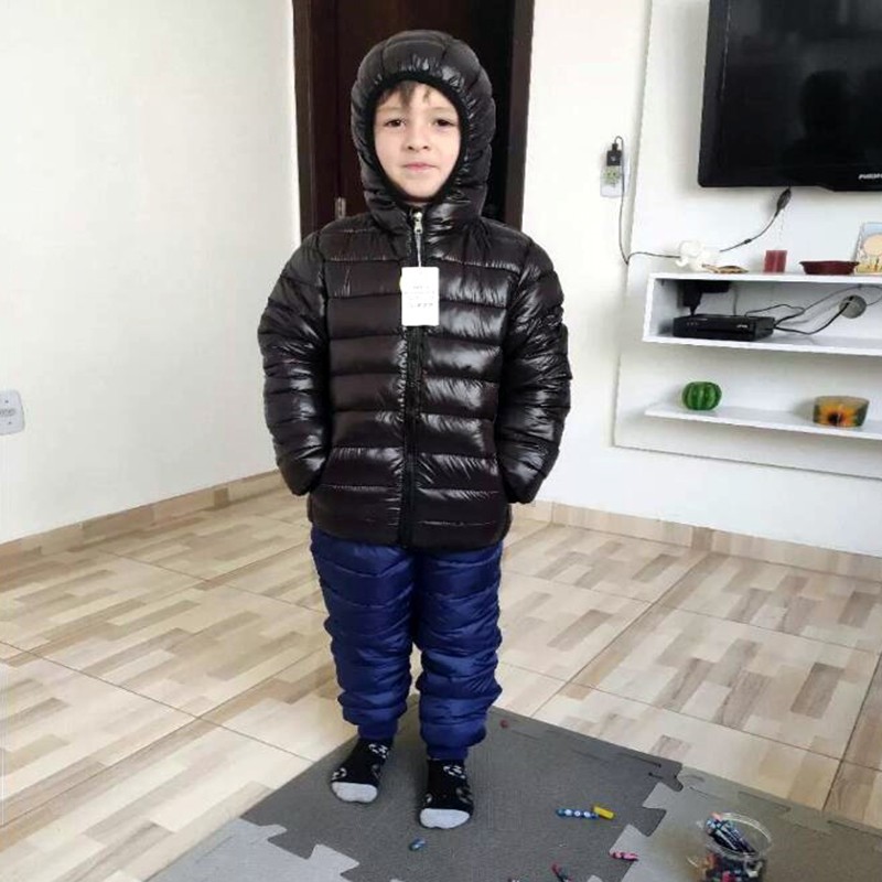 แจ็กเก็ตขนเป็ดน้ำหนักเบามีฮู้ด - Winter Clothing Boys บทวิจารณ์และราคา