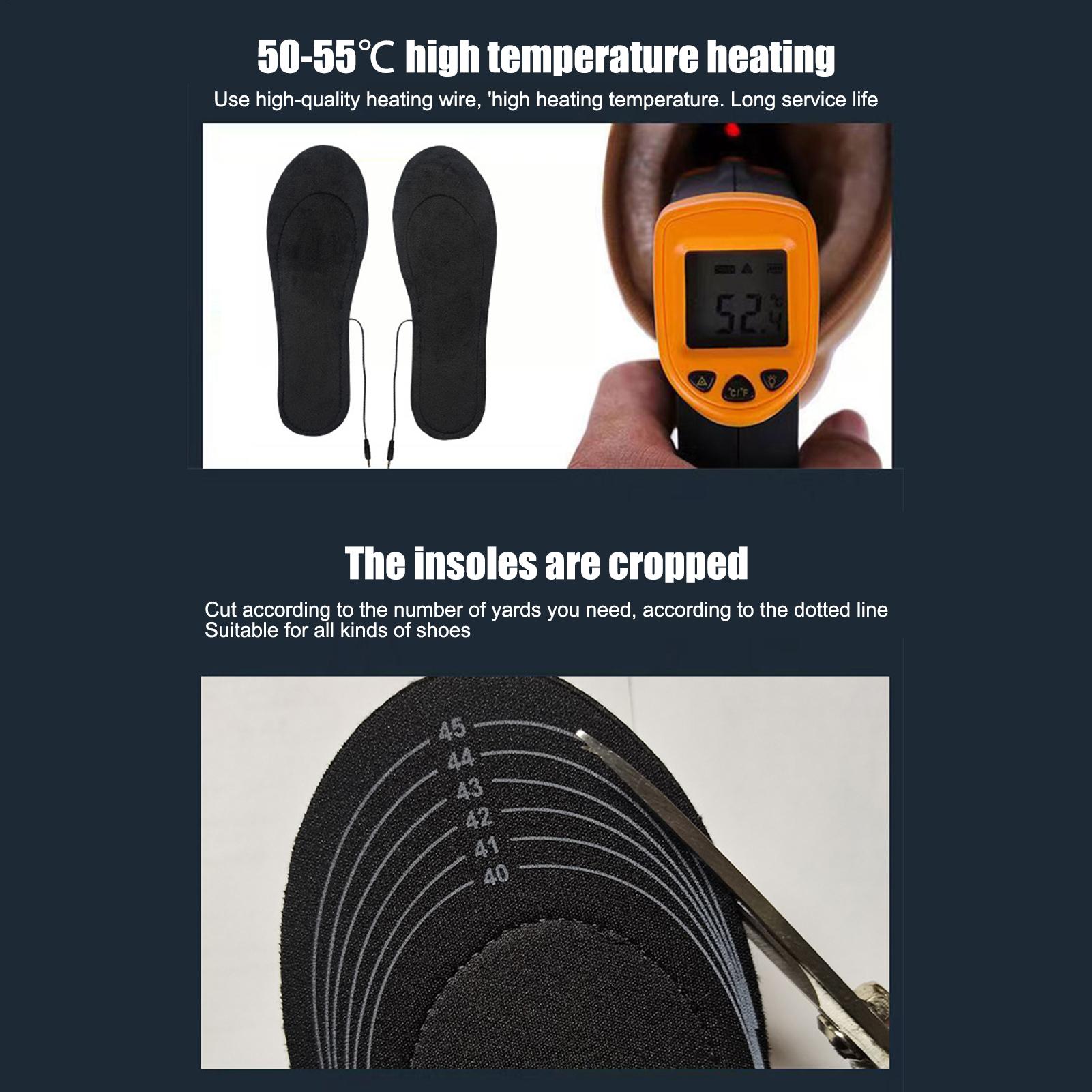 แผ่นรองเท้าอุ่นแบบ USB ตัดแต่ง - Heated Insole Rechargeable บทวิจารณ์และราคา