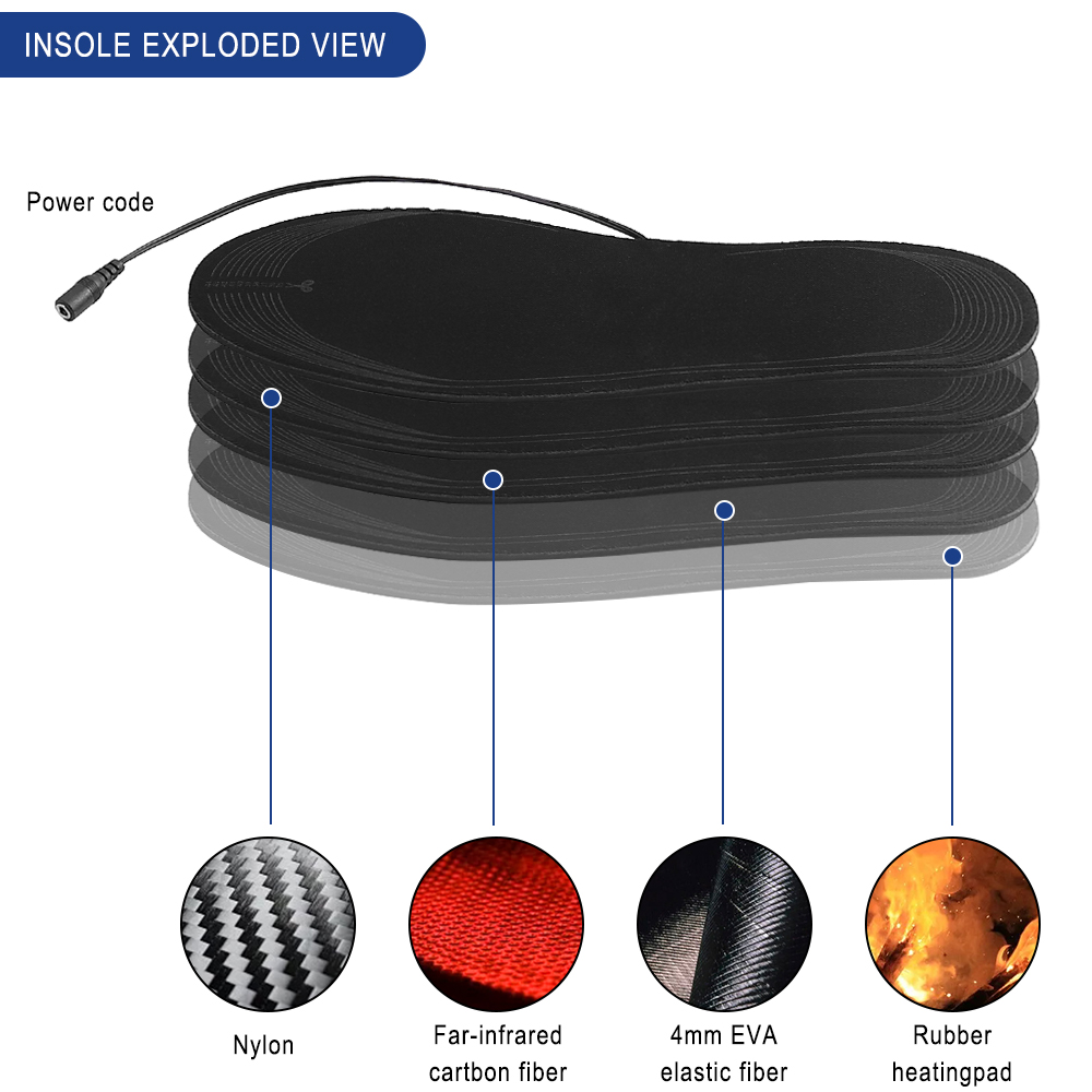 แผ่นรองเท้าอุ่นไฟฟ้าแบบชาร์จ U - Heated Insole Rechargeable บทวิจารณ์และราคา