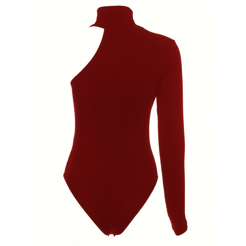บอดี้สูทแขนยาวแบบไหล่เดียว ผ้า - Winter Clothing For Women บทวิจารณ์และราคา