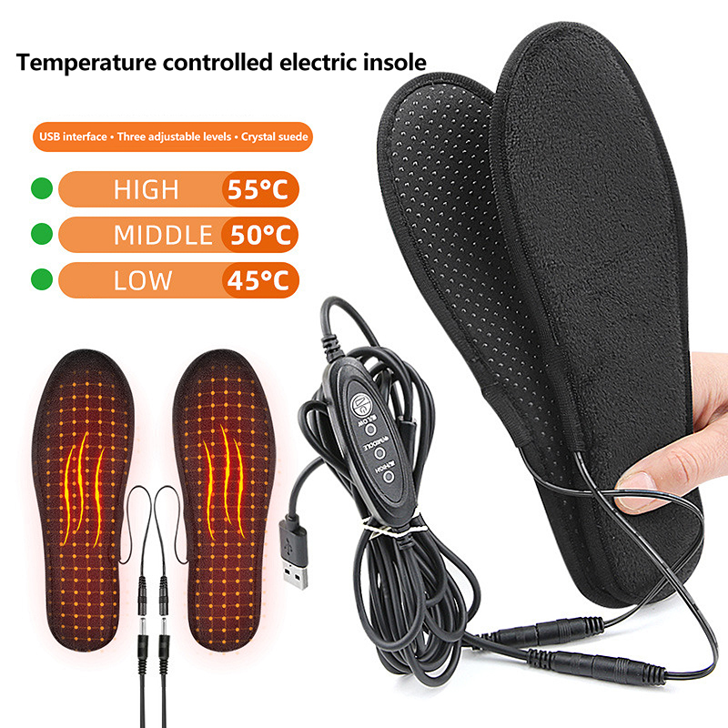 USB อุ่นรองเท้า Insoles ไฟฟ้าร - Heated Insole Rechargeable บทวิจารณ์และราคา