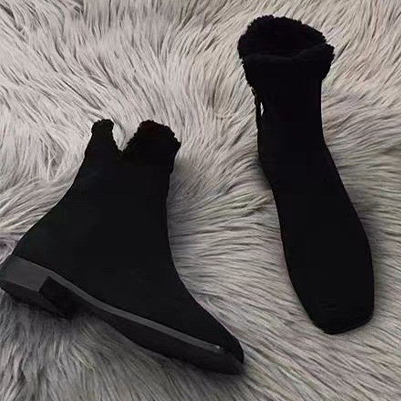 รองเท้าบูทข้อเท้าขนเฟอร์แบบใหม - Winter Clothing Ladies บทวิจารณ์และราคา