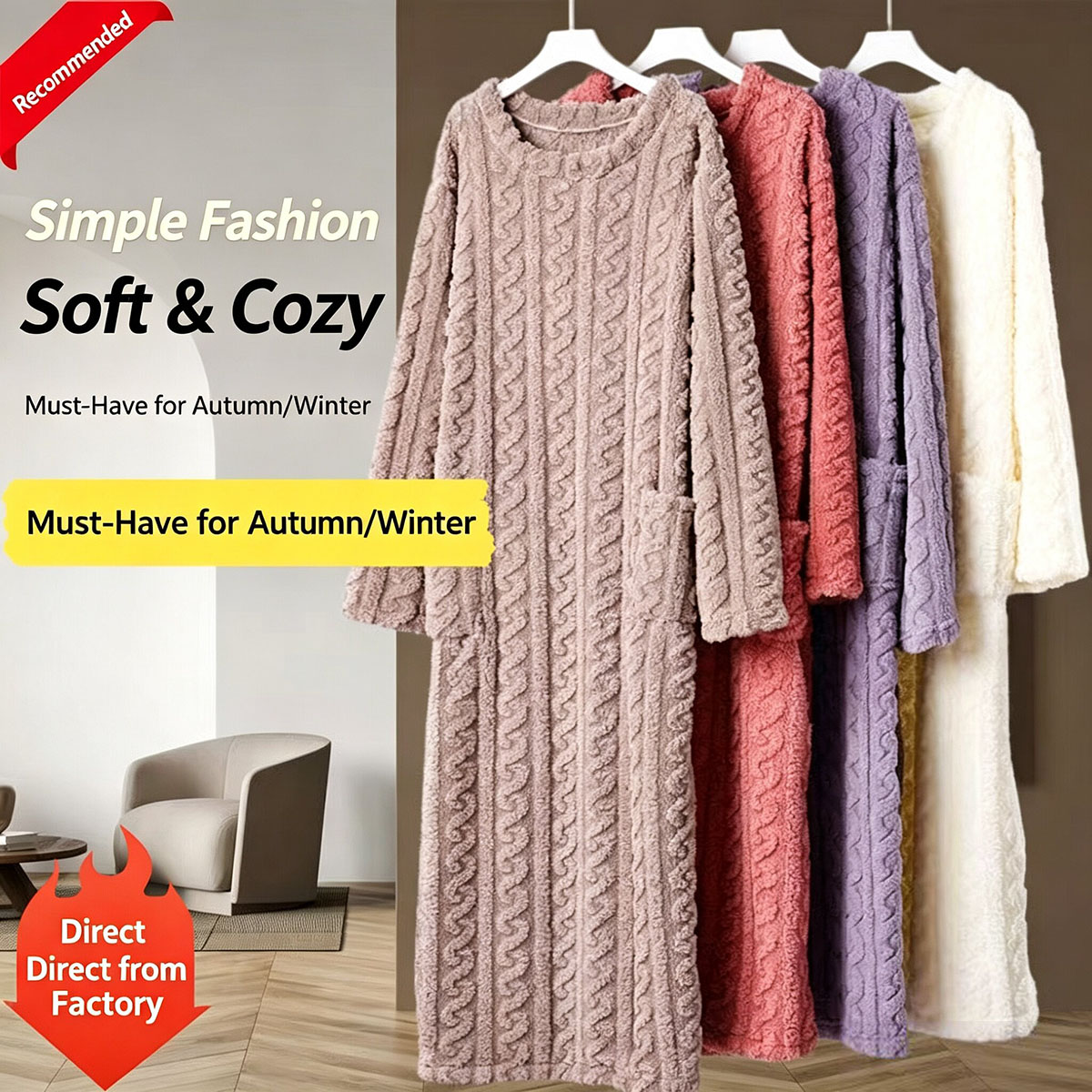 ชุดนอนผ้ากำมะหยี่คอรัลสำหรับฤด - Winter Clothing Essentials บทวิจารณ์และราคา