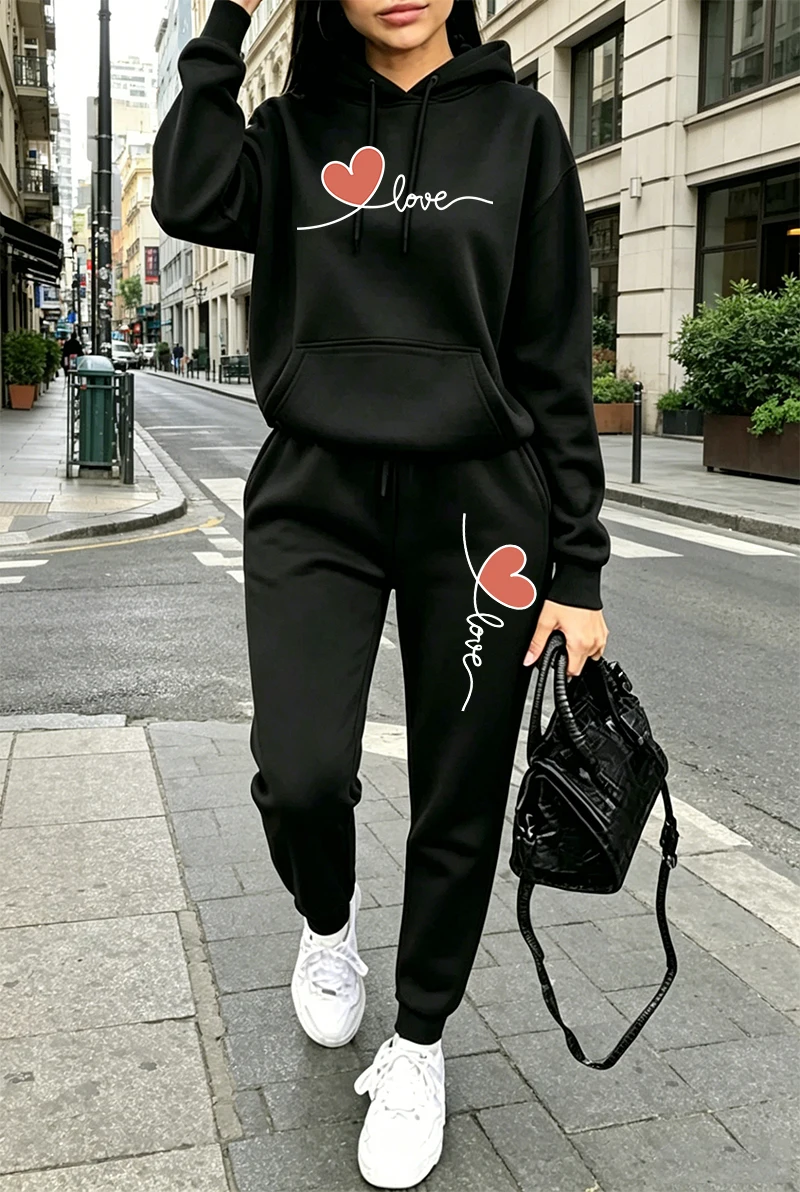 ชุดวอร์มผู้หญิงลายพิมพ์ลำลอง แ - Winter Clothing For Women บทวิจารณ์และราคา