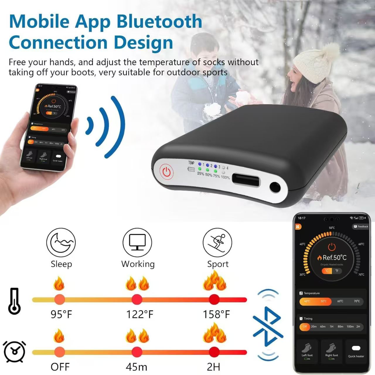 แบตเตอรี่ 5000mAh 5V ทนทาน ควบ - Heated Insole Rechargeable บทวิจารณ์และราคา