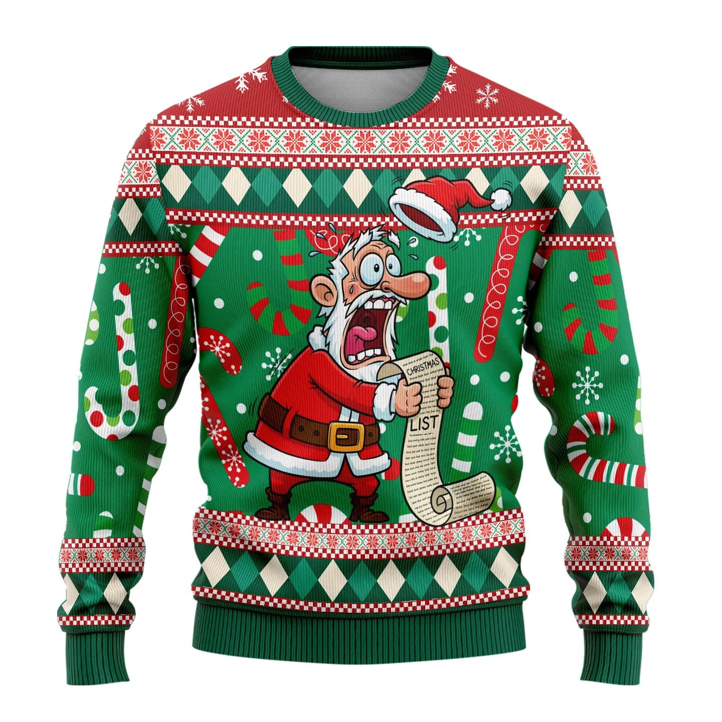 เสื้อสเวตเตอร์ลายซานตาคลอสการ์ - Winter Clothing Men บทวิจารณ์และราคา