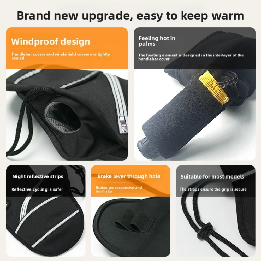 ปลอกแฮนด์มอเตอร์ไซค์แบบอุ่นสำห - Heated Gloves Electric บทวิจารณ์และราคา