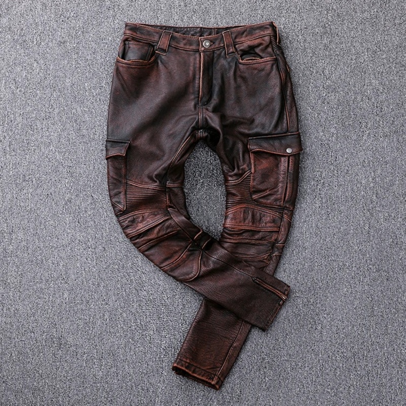 กางเกงหนังฤดูหนาวสีดำผู้ชายสไต - Winter Clothing Vintage บทวิจารณ์และราคา