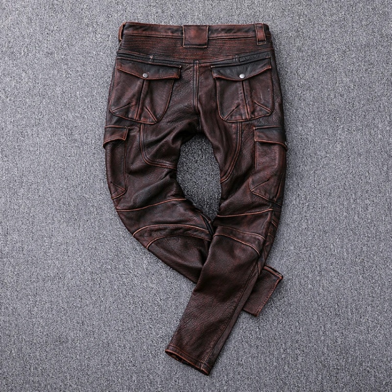 กางเกงหนังฤดูหนาวสีดำผู้ชายสไต - Winter Clothing Vintage บทวิจารณ์และราคา