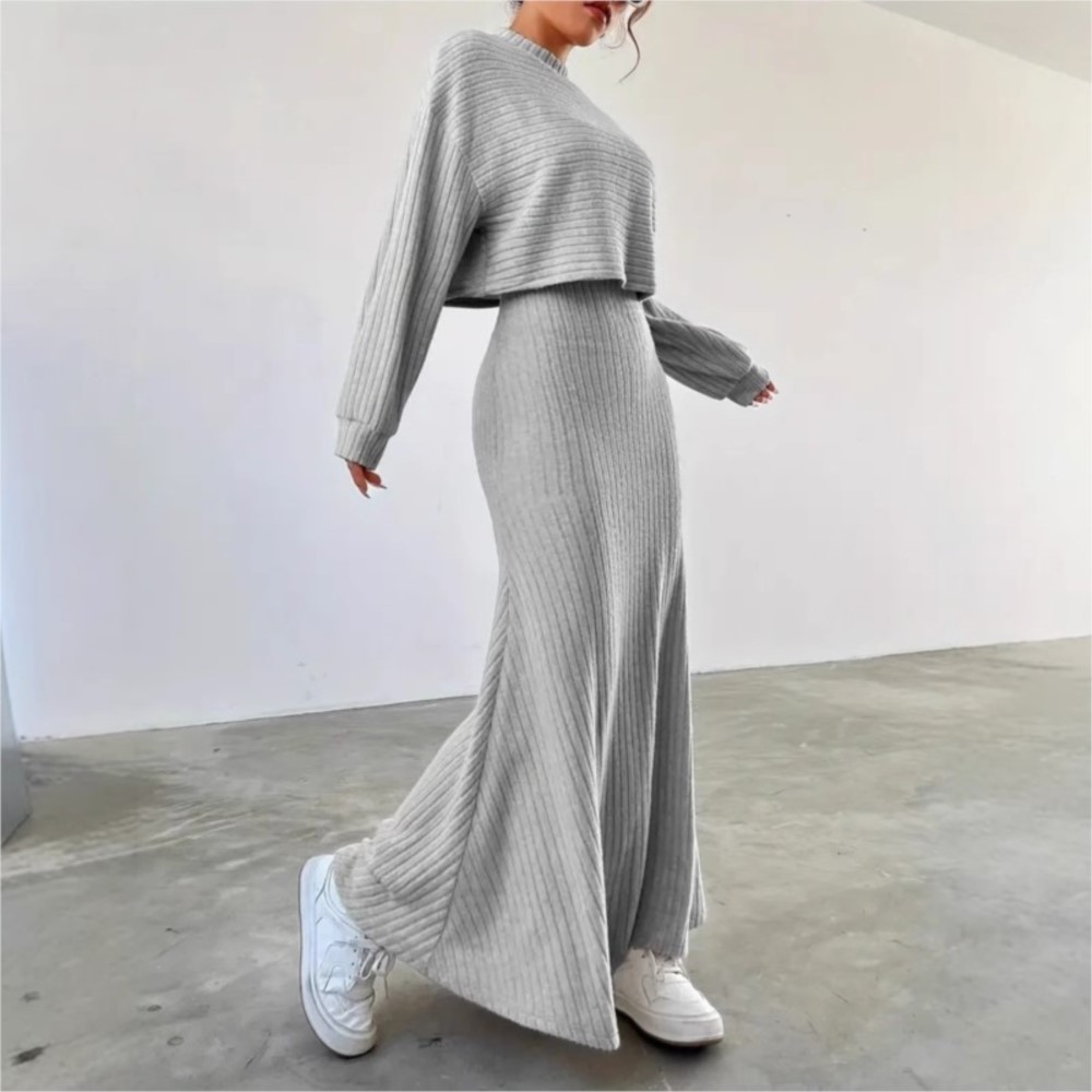 ชุดเดรสแขนยาวสไตล์ฤดูใบไม้ร่วง - Winter Clothing Ladies บทวิจารณ์และราคา