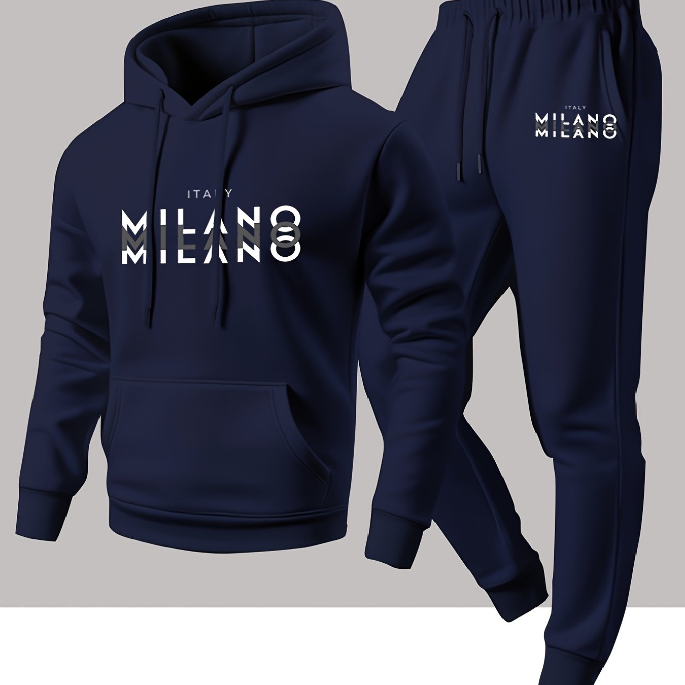 ชุดเสื้อฮู้ดลายตัวอักษรแบบอิตา - Winter Clothing Men บทวิจารณ์และราคา