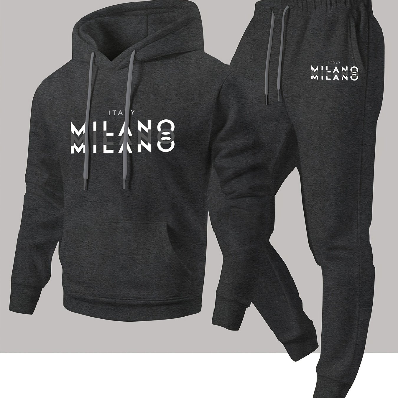 ชุดเสื้อฮู้ดลายตัวอักษรแบบอิตา - Winter Clothing Men บทวิจารณ์และราคา