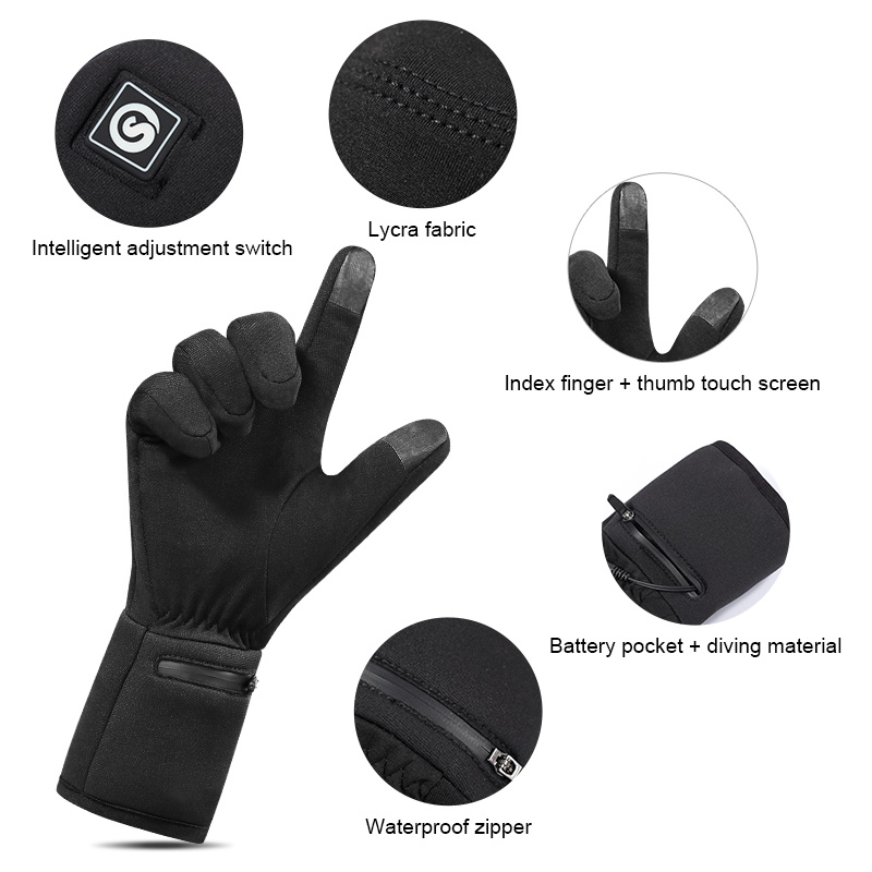 ชาร์จไฟฟ้า Liner ถุงมืออุ่นฤดู - Heated Gloves Electric บทวิจารณ์และราคา
